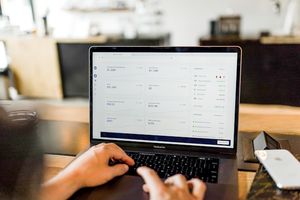A laptop showing ppc data